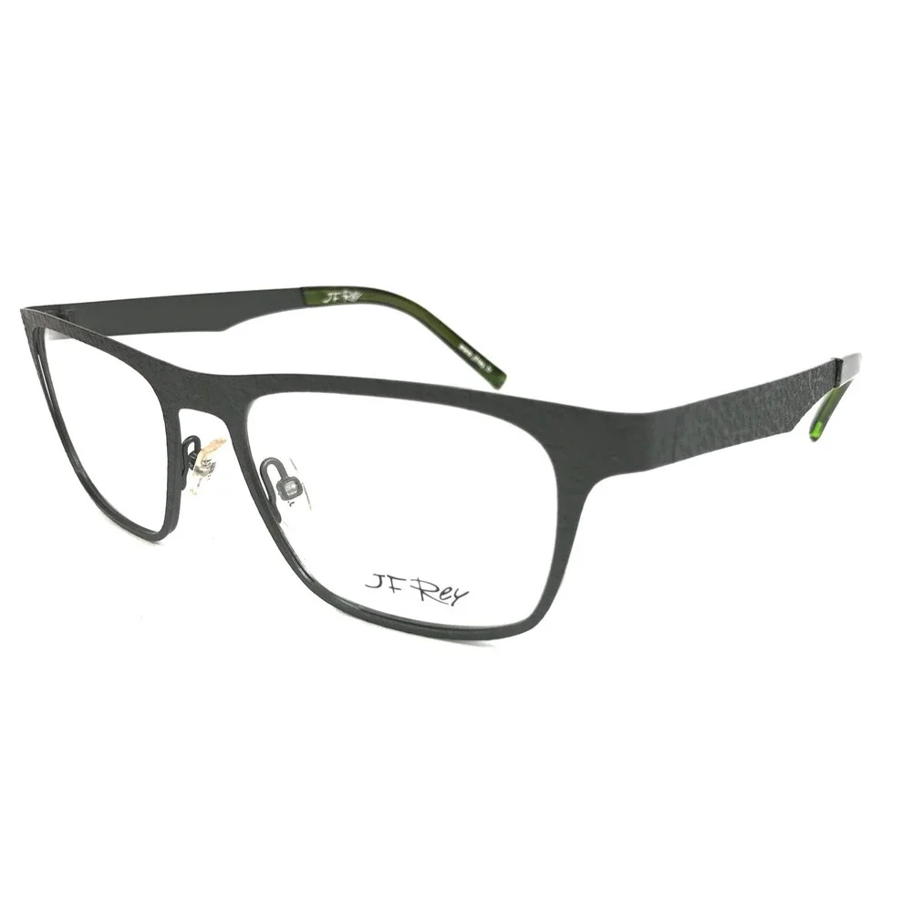 J.F. Rey Eyeglasses Frames JF2599 4646 Gray Textured Ribbed Square 53-18-130